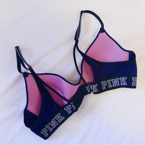 Victoria's Secret PINK Navy Blue Push-Up Bra 36B - Picture 2 of 4